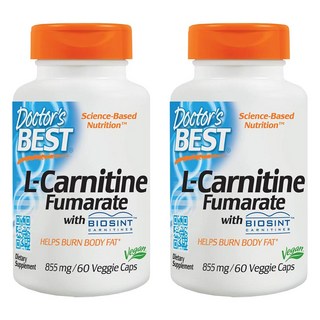 Doctor's BEST 左旋肉鹼+延胡索酸鹽素食膠囊, 60顆, 2罐