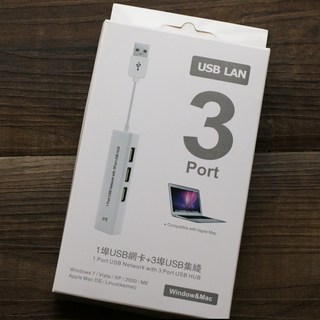 貝占 筆電 USB 3.0 擴充 HUB 網路孔 千兆 1000M 轉 RJ45 網卡 macbook 集線器, 1個, USB2.0三孔+百兆