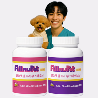 노견 보약 강아지 종합영양제 올뉴펫 울트라부스터 수술전후 영양보충 관절 치매 면역 항산화 심장 신장 호흡기 피부 눈 케어 노령견 프리미엄 집중케어, 1개, 180정