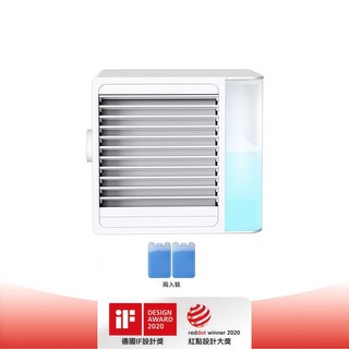 hysure 家用小型水冷扇 3秒降溫 110°出風調節 800ML大水箱, 套裝-水冷扇+冰晶*2WTLFJ71+WTSL1*2