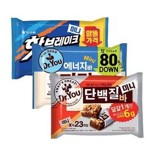 오리온 에너지바 저당 미니 324g+단백질바 미니 324g+핫브레이크 미니 416g