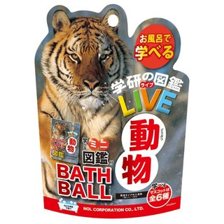 【震撼精品百貨】動物圖鑑 沐浴球 入浴劑(全6種/隨機出貨)*08549, 1個, 90g