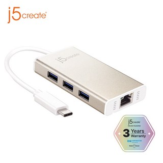 j5create JCH471 USB-C to USBLAN 멀티어댑터 1000M, 단품, 단품