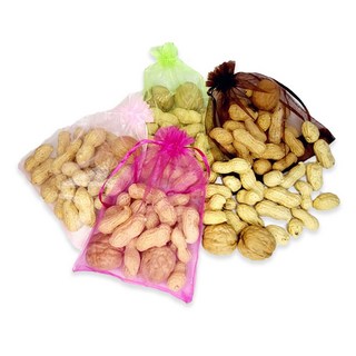 (무료배송) 정월대보름 부럼 피땅콩50g+호두2알 망사주머니, 1개, 50g