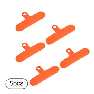 디어플레이스 핸드폰 연결고리 태그홀더 키링, 5개, TPU 일체형 스몰 T1-2 x 오렌지