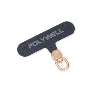 POLYWELL 360度旋轉手機夾片 適用 手機掛繩墊片 手機掛片 掛繩片, MA-216 夾片-銀色扣環+藍色, 1個