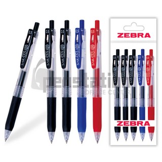 제브라 사라사 클립 중성펜 0.5mm 5개 세트, 사라사클립 0.5mm 블랙3개+블루1개+레드1개 세트