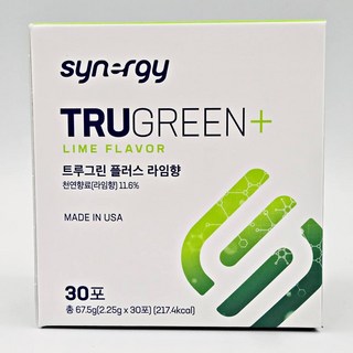 Synergy 트루그린 플러스 라임향 시너지 트루그린 30포, 1박스, 2.3g