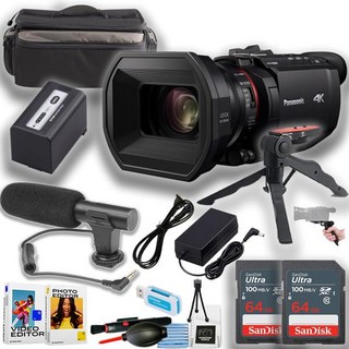 파나소닉 HC-X1500 UHD 4K HDMI 캠코더 24배 줌 2pc 64GB 울트라 메모리 카드 그립스터 삼각대 카메라 케이스 기타13pc 번들, 파나소닉 HC-X1500 UHD 4K HDMI 캠코더,