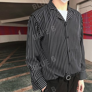 남성스트라이프 스탠다드 컬라 인 트렌드 셔츠