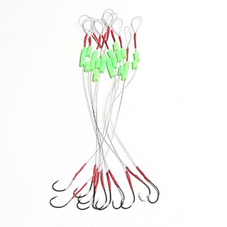[낚핑TV] 갈치 찌낚시용 와이어줄바늘14호(10개한세트) -스텐강선목줄 풀치낚시바늘 갈치낚시바늘 고리바늘 링바늘 갈치찌낚시바늘, 10개