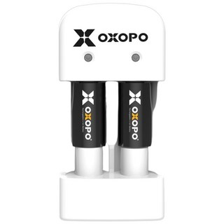 OXOPO乂靛馳 CR2充電鋰電池二入組 XS系列充電器 3.2V充電電池 雙槽充電器, 1個