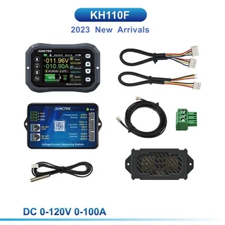 배터리 모니터 Bluetooth KG140F DC 0-120V 100A 400A 배터리 테스터 전압 전류 VA 배터리 쿨롱 미터 용량, 04 KH110F-0-120V-0-100A
