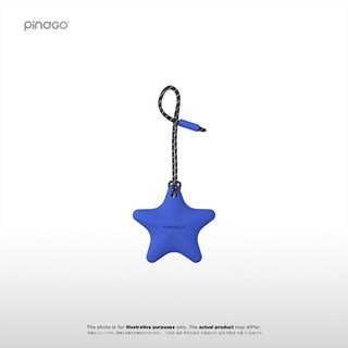 PingGO AirTag 保護套 鑰匙掛扣 輕巧 全方位守護, 1個, 藍（一入/盒）