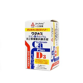 人生製藥 渡邊檸檬酸鈣膜衣錠 60錠/瓶 - 健骨保健, 1個