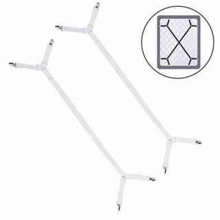 라라민 침대시트 고정집게 패드 커버 고정 클립, 1세트, 롱 화이트