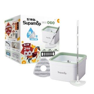 好神拖 極淨拖淨汙分離平板拖把組(1拖1桶1布) 平板拖把 淨汙分離 清潔, 1個