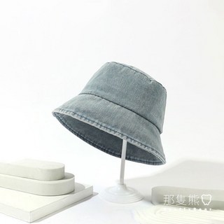 ScottyBear 水洗牛仔棉漁夫帽，日系簡約質感，女款遮陽防曬帽 CM386