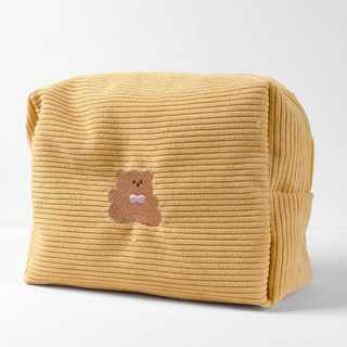 庶務客 韓國大創燈芯絨化妝包 旅行收納化妝包 燈芯絨材質 簡約時尚設計