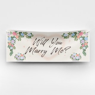 [솔메이드] 프로포즈 웨딩 현수막 Ver 윌유메리미