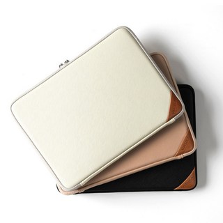 바투카 바렌체 레더 11인치 13인치 14인치 15인치 16인치 17인치 노트북파우치 그램파우치 맥북파우치 맥북에어15 M4 맥북프로 삼성갤럭시북5 LG 그램, 뉴바렌체-아이보리