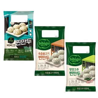 (냉동)비비고 찐만두168g 2 + 불고기만두168g 2 + 고추만두168g 2, 1개