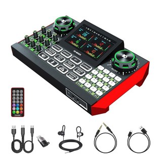 오디오 믹서 팟캐스트 장비 번들 스트리밍 팟캐스트를 위한 XLR 스튜디오 라이브 사운드 카드 마이크 PC 모바일 틱톡 유튜브 동영상 콘텐츠 제작을 인터페이스 DJ 보드, Be-G9-US