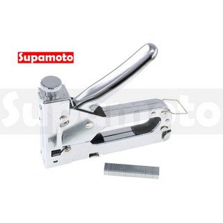 Supamoto 手動三用釘槍 - T型 U型 ㄇ型 木工 DIY 維修, 1個, 釘槍+一排ㄇ型釘