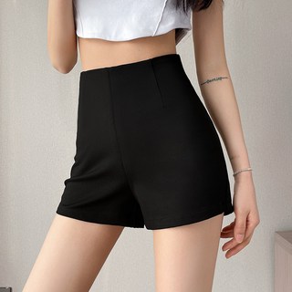【辣妹高腰】白色短褲 西裝短褲 熱褲 休閒褲 女團褲 A字褲 夏季薄款 下衣失蹤 外穿打底 高腰顯瘦
