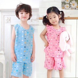 인견 유아 잠옷 아동 주니어 아기 여름 파자마 실내복 T고양이(인견)