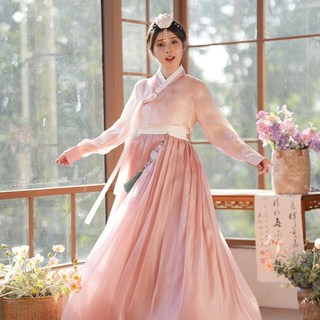 여성용 개량 한복 세트 여자 명절 행사 무대 공연 한복 데일리룩 생활 한복 드레스 세트 YMY