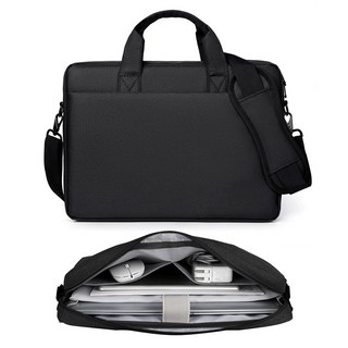 뷰씨 대용량 멀티백 패브릭 방수 노트북 직장인 대학생 크로스백 가방, 블랙, 1개