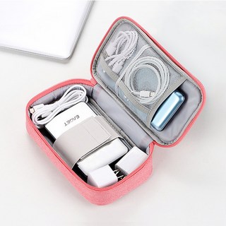 [가방몰] PDD002 20x12x5.3cm 2종 다용도 케이블파우치 휴대용 멀티 여행용 1겹 케이블정리 충전기보관