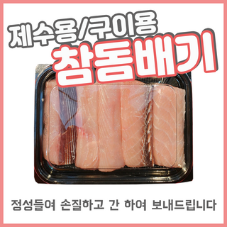 [죽도시장막회] 특등급 참돔배기 참모노 제수용/구이용, 소금간X 500g (1꼬지), 1개
