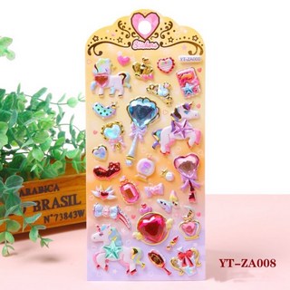 萱寶媽咪baby童裝館 聖誕節泡泡貼3D立體水晶寶石貼紙，閃亮燙金鑽石裝飾，多款動物交通工具造型泡綿立體貼紙, 049-YT-ZA008寶石貼紙