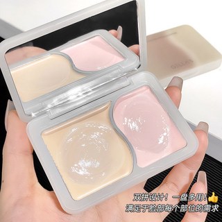 雙色高光膏 淚溝凹陷消失術 gellas雙色高光啞光粉盤膏麵部提亮臉部遮淚溝遮瑕, 1個, 8.5g