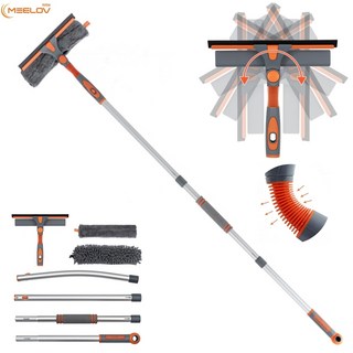 미러브 멀티 유리창 닦이 아파트 베란다 외부 창문 청소도구 바깥 유리 닦기(극세사천 1개 + 셔닐천1개), 기본형 125cm