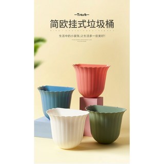 花邊垃圾桶 小戶型廚房垃圾桶 掛式櫃門收納桶 桌麵花朵垃圾桶, 簡歐壁掛垃圾桶,【多件可議價 請聯係客服】