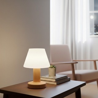 히즈엔 테이블 침실 인테리어 조명, 우드