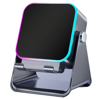 KBKXOZ 4 in 1스마트 센서 스피커 / 휴대폰 거치대 일체형 / 블루투스 스피커 / 지원하다USB휴대폰 충전 / RGB 라이트, 검정색