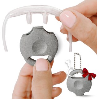 산소 비강 캐뉼라 보호 커버 액세서리 휴대용 농축기 기계 튜브 탱크 또는 CPAP용 호스 홀더 코 조각이 바닥에 닿지 않도록 합니다원팩, One Pack, 1, 1