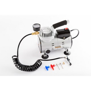 台灣製造 無油式空壓機 最大壓力40psi 電動打氣機 無油靜音, 銀色,三聯統編/發票外加5%, 1個