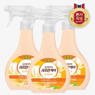 샤프란케어 섬유탈취제 싱그러운향, 900ml, 3개