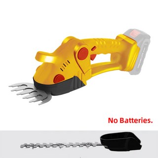 휴대용 충전식 헤지 트리머 무선 가위 차 나무 전정 톱 전기, [01] No battery, 1) No battery