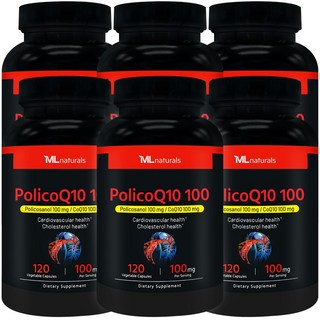 [미국번개배송] 신제품 착한명품 마이라이프 내추럴스 고함량 폴리코큐텐 100 (코큐텐 100mg + 폴리코사놀 100mg), 6개, 120정