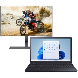 [패키지] 삼성전자 노트북3 NT301E5L i5 6세대 중고노트북 / LED 24인치 신품 모니터 노트북 세트상품, WIN11 Pro, 16GB, 756GB, 블랙