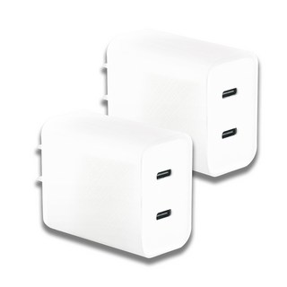 NDr.AV TYPE-C雙口2.4A智能充電器2入(全球通用usb 豆腐頭/USB-524C), 1個