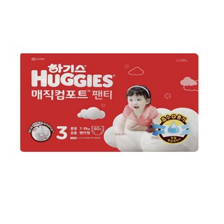 하기스 2024 매직컴포트 팬티형 기저귀 남녀공용, 3단계, 60매