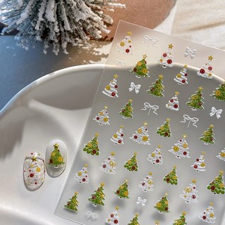 키라데이 크리스마스 트리 네일스티커, 1개, 그린트리