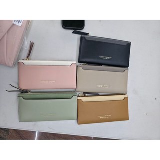 兩折素面典雅長夾